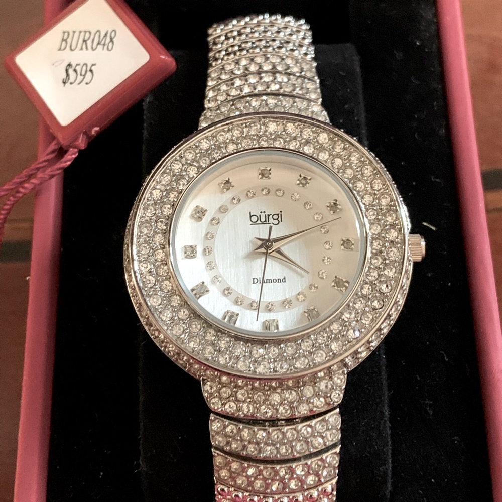 Burgi Diamond Accent Fashion Watch
